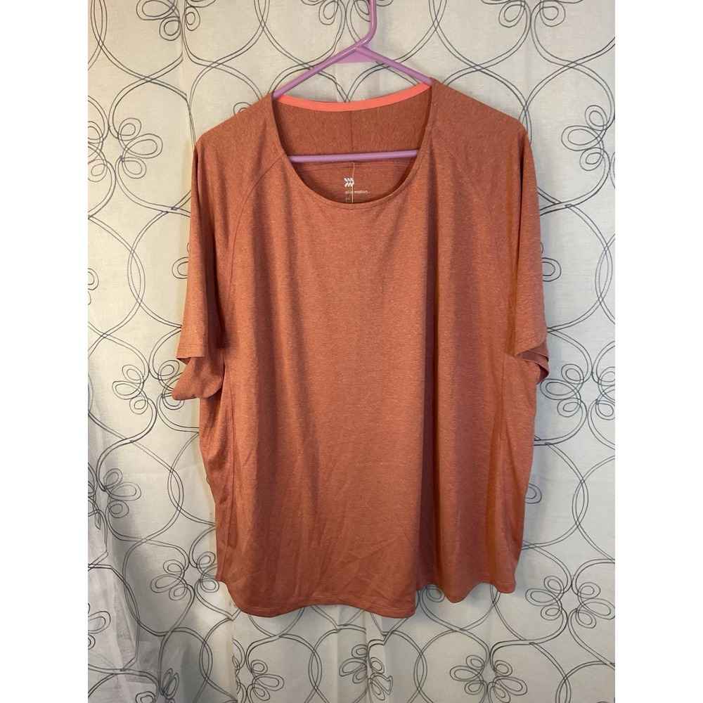 New Women's All in Motion™ Light‎ Red All In Performance Tee 3XL Quick Dry